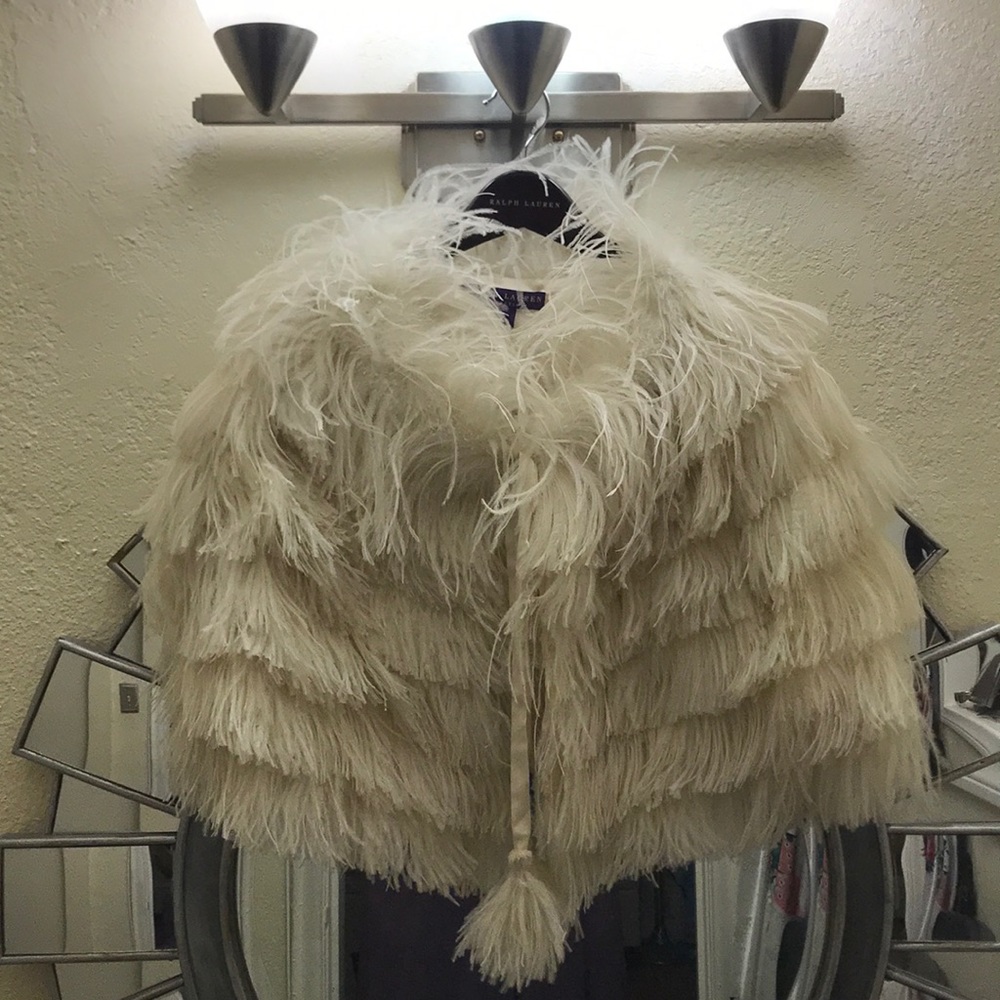 Ralph Lauren Collection Ostrich Feather Cape